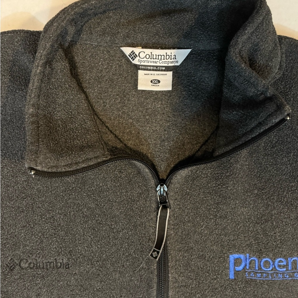 Mens Columbia 1/4 Zip Pullover, Size XXL. Phoenix Group on front. - Picture 2 of 4